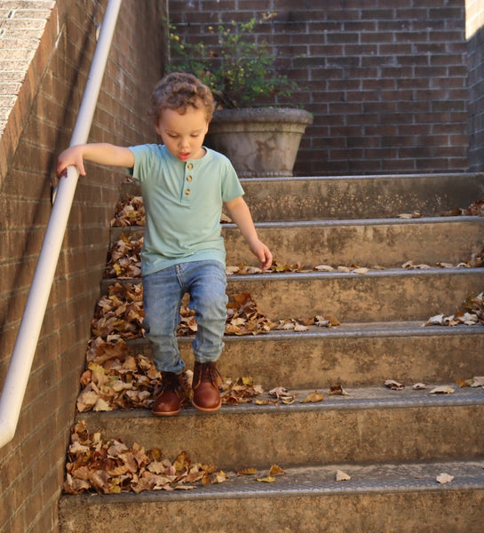 Green Mist Henley Tee