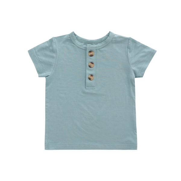 Green Mist Henley Tee